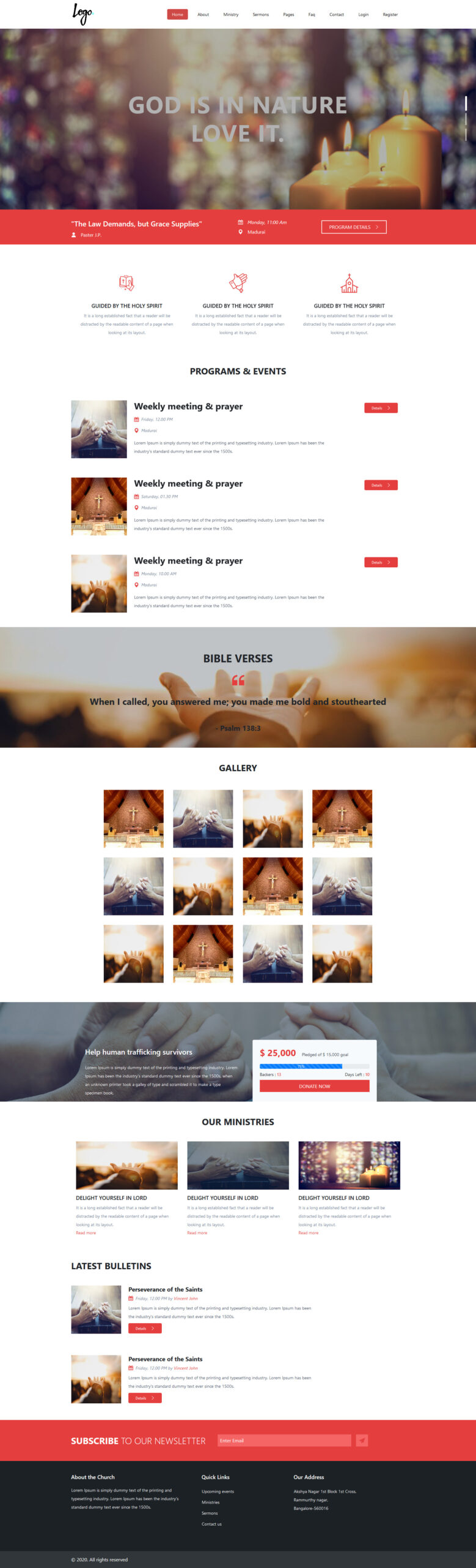 GegoSoft Technologies Portfolio Church Template