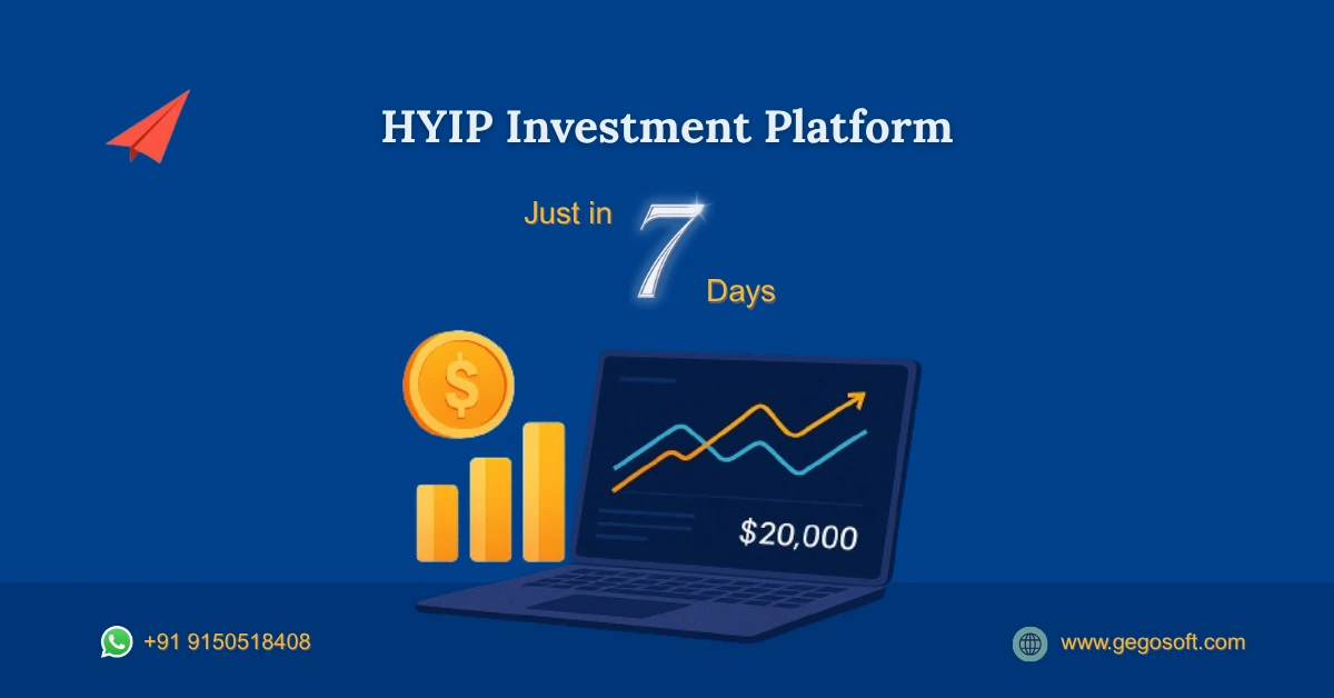 How a Startup Launched a HYIP Platform in 7 Days by GegoSoft Technologies