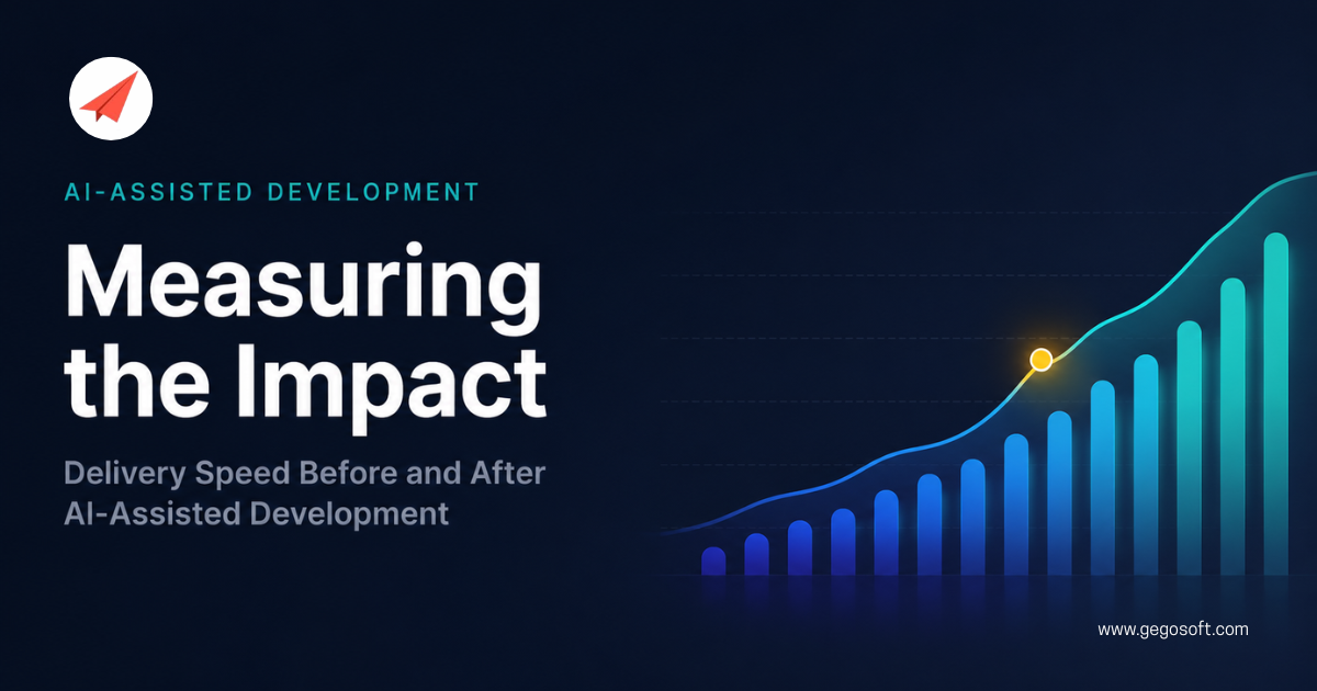 ai-assisted-development-speed-metrics-gegosoft Measuring AI-assisted development speed before and after adoption